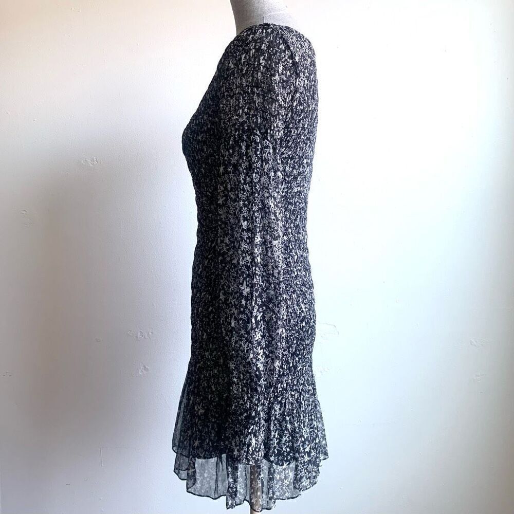 LoveShackFancy Mini Dress Silk Star‎ Celestial Smocked Scarlett Print Women's M - Picture 5 of 11